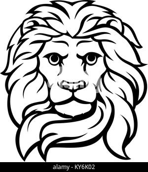 Edle Lion's Head Konzept Stock Vektor