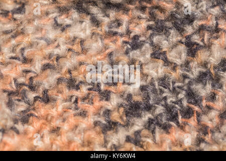 Makro Farbe Bild von bunten Melange aus Gewirken Textur. Stockfoto