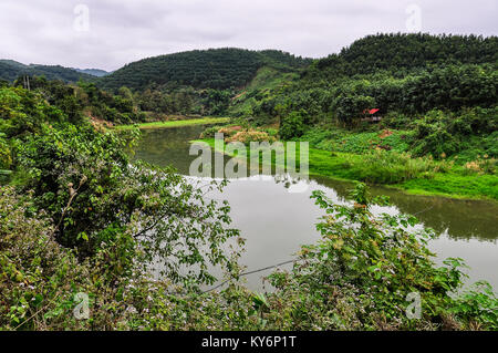 Auenlandschaft im Dorf Luang Nam Tha, nördlichen Laos Stockfoto