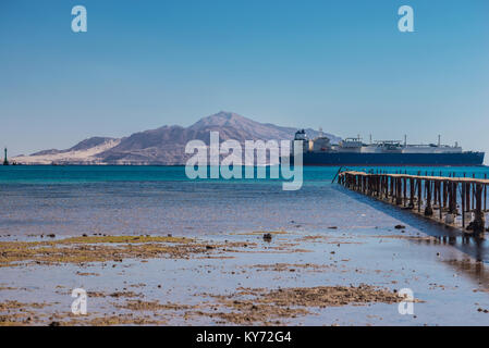 Cargo Schiff im Roten Meer Stockfoto