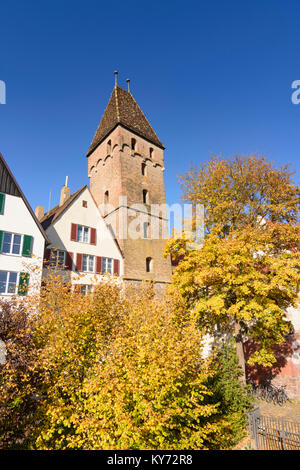 Ulm: Stadtmauern, Metzgerturm Turm (Metzger), Schwäbische Alb, Schwäbische Alb, Baden-Württemberg, Deutschland Stockfoto