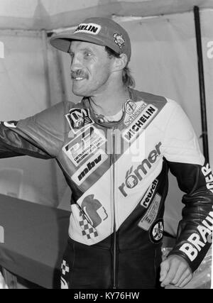 Reinhold Roth 1985 am britischen Motorrad Grand Prix Moto GP Stockfoto