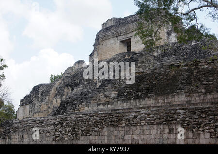 Ruinen in Becan, Halbinsel Yucatan, Mexiko Stockfoto