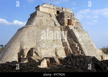 Große Pyramide in Uxmal, Yucartan, Mexiko Stockfoto