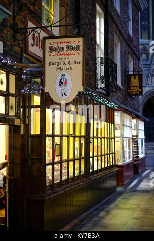 John Bull, tradional Fudge und Coffee Shop in New York in der Nähe von York Mister Stockfoto