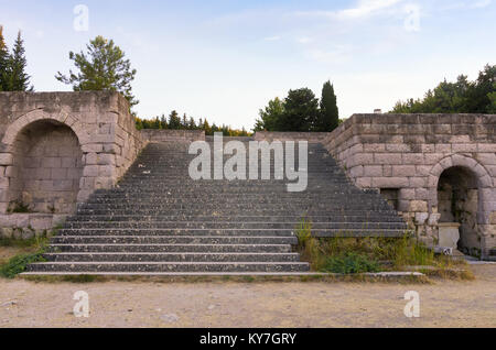 Die Ruinen der Stadt bummeln, das Asklepieion auf der Insel Kos, Dodekanes, Griechenland, einen Tempel, Asklepios, dem Gott der Medizin gewidmet Stockfoto