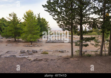 Die Ruinen der Stadt bummeln, das Asklepieion auf der Insel Kos, Dodekanes, Griechenland, einen Tempel, Asklepios, dem Gott der Medizin gewidmet Stockfoto