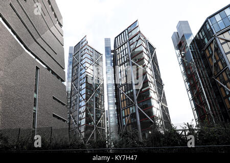 Neo Bankside Apartment Gebäude in der Nähe des Haus Erweiterungsbau in der Tate Modern Art Gallery in Southwark, South London UK KATHY DEWITT Stockfoto