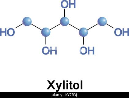 Xylitol Zucker Alkohol Stock Vektor