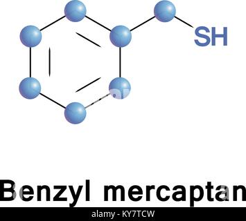 Benzyl mercaptan organosulfur Stock Vektor