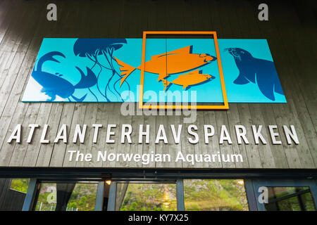 ALESUND, Norwegen - 31. JULI 2017: Alesund Aquarium oder Atlantik Park oder atlanterhavsparken Alesund in Norwegen Stockfoto