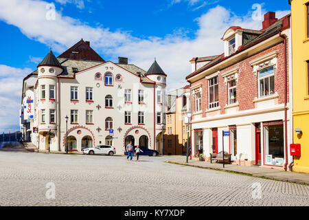 BERGEN, NORWEGEN - August 01, 2017: Alesund Stadtzentrum. Alesund ist eine Gemeinde in Mehr og Romsdal County, Norwegen Stockfoto