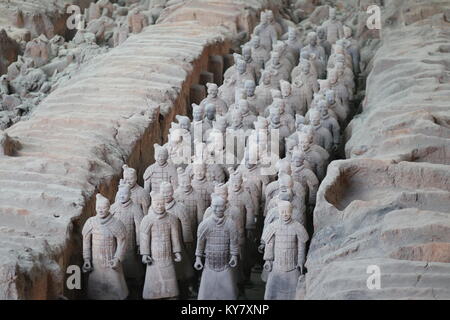 Die Terracotta Krieger in der Nähe von Xian, China Stockfoto