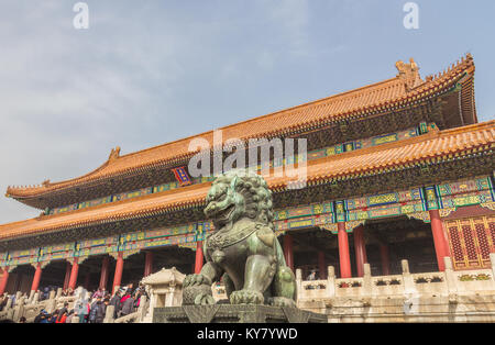 Die Verbotene Stadt in Peking Stockfoto