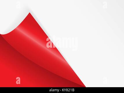 Muster der verbogene Ecken für die Befüllung von roter Farbe. Vector Illustration. Stock Vektor