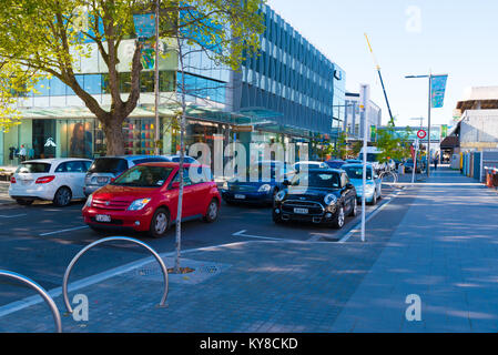 Christchurch, Neuseeland - 31. Oktober 2017: Morgen Straße Verkehr in der Innenstadt von Christchurch. Christchurch ist die größte Stadt auf der Südinsel mit Al Stockfoto