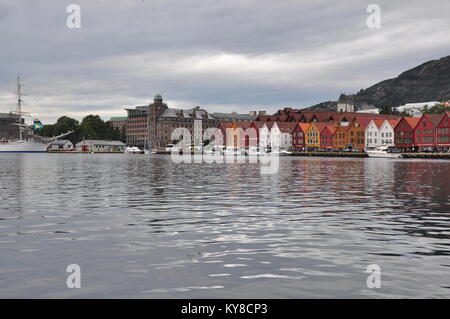 Bryggen in Bergen, Norwegen Stockfoto