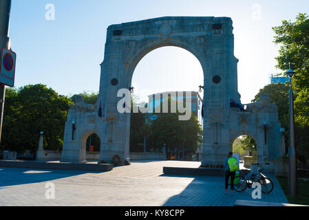 Christchurch, Neuseeland - 31. Oktober 2017: Die Brücke der Erinnerung war Memorial in der Innenstadt von Christchurch, Neuseeland. Stockfoto