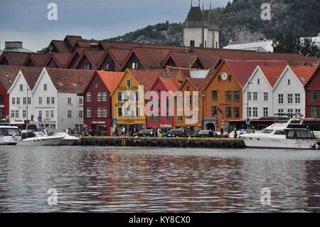 Bryggen in Bergen, Norwegen Stockfoto