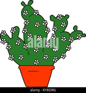 Cartoon eingetopfte Kakteen Stock Vektor