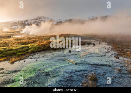 Geothermale Region, die Dampfschlote & Geysire, Island, November, von Dominique Braud/Dembinsky Foto Assoc Stockfoto