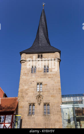 Historischen Turm Westerturm im Zentrum von Duderstadt, Deutschland Stockfoto