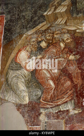 Die Kirche St. Demetrius in Markova Susica enthält Gemälde, die religiöse Szenen darstellen und das spirituelle und kulturelle Erbe hervorheben. Stockfoto