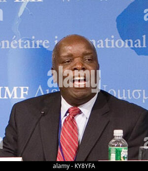 Ngandu Peter Magande, sambischer Ökonom und Politiker, war 2007 Geschäftsführer des Internationalen Währungsfonds und beeinflusste die globale Wirtschaftspolitik und die internationale Finanzpolitik. Stockfoto