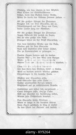 Seite 154 aus „Was die Ruhr mir sang“ von Kämpchen, Teil eines literarischen Werkes mit deutscher Lyrik und kurzen Prosastücken aus dem frühen 20. Jahrhundert. Stockfoto