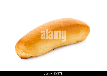 Hausgemachte hot dog Brötchen auf Weiß Stockfoto