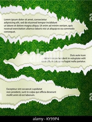 Rip-Papier - Platz für eigenen Text Stock Vektor