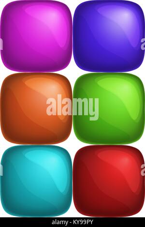 Satz von Glossy Icons für Ihr Design Stock Vektor