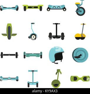 Balancing scooter Symbole im Flat Style set isoliert Vector Illustration Stock Vektor