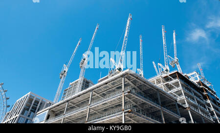 Baustelle in der Nähe von Waterloo Entwicklung in London Stockfoto