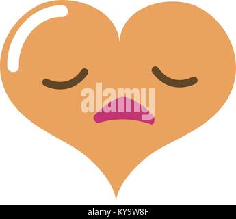 Bunte traurige Herzen Leidenschaft kawaii Charakter Stock Vektor