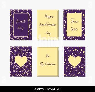 Hand gezeichneten Etiketten und Tags. Elemente Sammlung für Valentinstag. Die wichtigsten Symbole der Urlaub. Vektor Logos, Embleme, text Design. Geeignet für Banner, Grußkarten, Geschenke etc. Stock Vektor