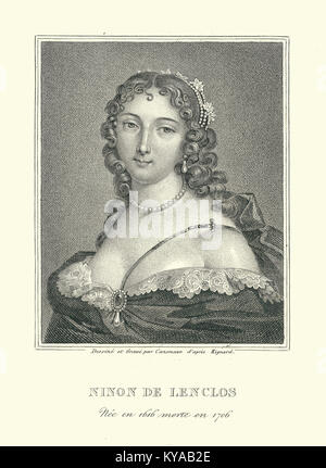 Ninon de Lenclos - Gleichheit Cazenave - d'après Mignard Stockfoto