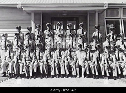 Foto der No.1 Initial Flying Training School der Royal Australian Air Force (RAAF), die Trainingsaktivitäten und Flugzeuge während des Zweiten Weltkriegs zeigt Stockfoto