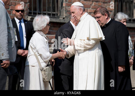 Premier Szydło ich papież Franciszek w Muzeum Auschwitz-Birkenau - 28628211365 Stockfoto