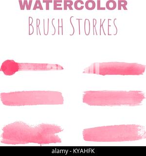 Aquarell hand gezeichnete Pinselstriche Stock Vektor