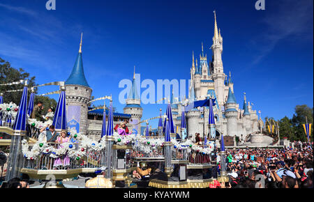 Christmas Parade im Magic Kingdom, Orlando, Florida Stockfoto