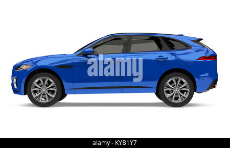 Blaue SUV Auto isoliert Stockfoto