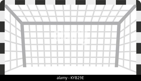 Fußball oder Fußball tor Symbol flach isoliert auf weißem Hintergrund Vector Illustration Stock Vektor