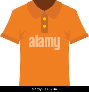 Orange Männer Poloshirt Symbol auf weißem Hintergrund Vektor-illustration isoliert Stock Vektor