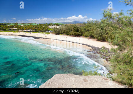 Die schöne Shipwreck Beach auf Kauai, Hawaii. Stockfoto