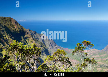 Die berühmten Kalalau Tal in Kauai, Hawaii. Stockfoto