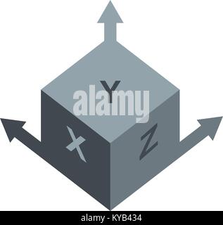 Bereich oder Größe Dimension Symbol flach isoliert auf weißem Hintergrund Vector Illustration Stock Vektor