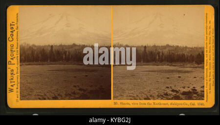 Mt. Shasta, Ansicht von Nordosten, Siskiyou Co., Cal, durch Watkins, Carleton E., 1829-1916 Stockfoto