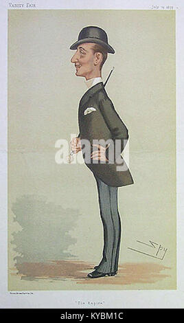 Diese am 14. Juli 1877 veröffentlichte Karikatur der Vanity Fair zeigt Napoléon Eugène, Prinz Imperial, in stilisierter Form, Teil der Reihe sozialer und politischer Porträts der Zeitschrift. Stockfoto