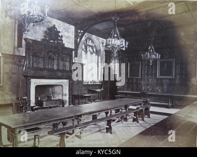 Ursprünglichen mittelalterlichen Speisesaal, Pembroke College, Cambridge c 1870 - 75 Stockfoto